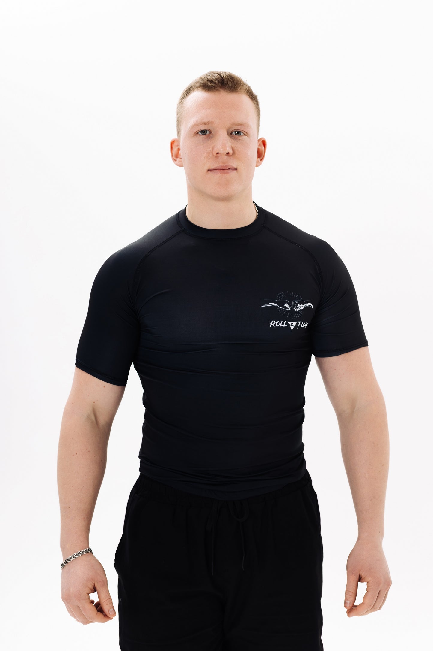 Rashguard Roll & Flow "Black Flow" – Perfect for MMA, BJJ, and Grappling