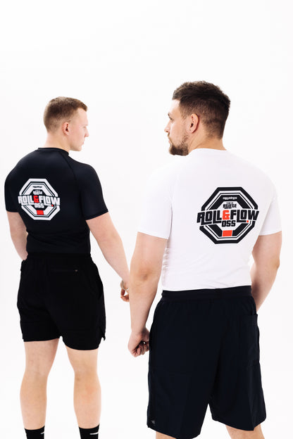 Rashguard Roll & Flow "White Flow" – Perfect for MMA, BJJ, and Grappling