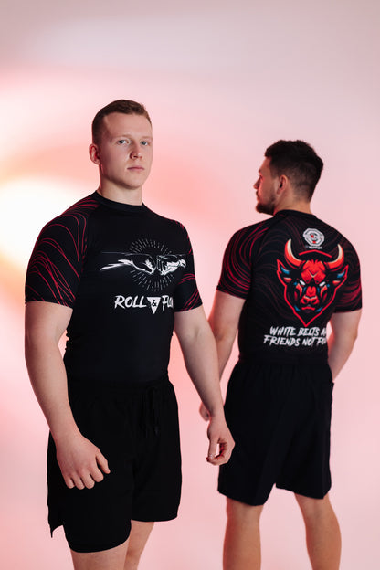 "Bull Charge" Rashguard Roll &Flow-Perfect for BJJ,Grappling and MMA