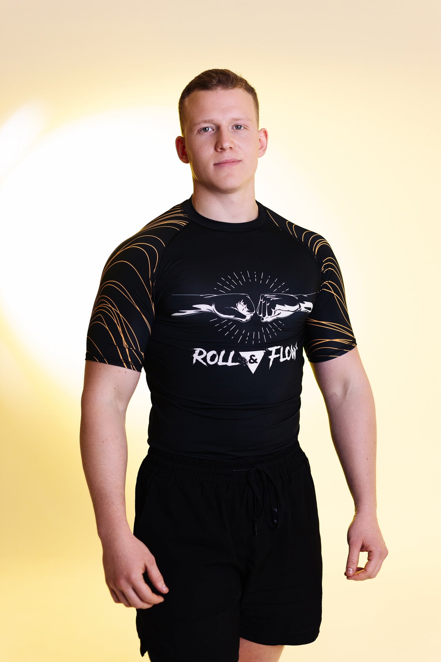 "Bear Might" Rashguard by Roll & Flow – Perfect for BJJ, Grappling, and MMA