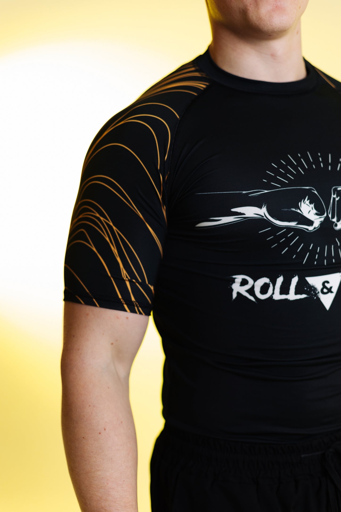 "Bear Might" Rashguard by Roll & Flow – Perfect for BJJ, Grappling, and MMA