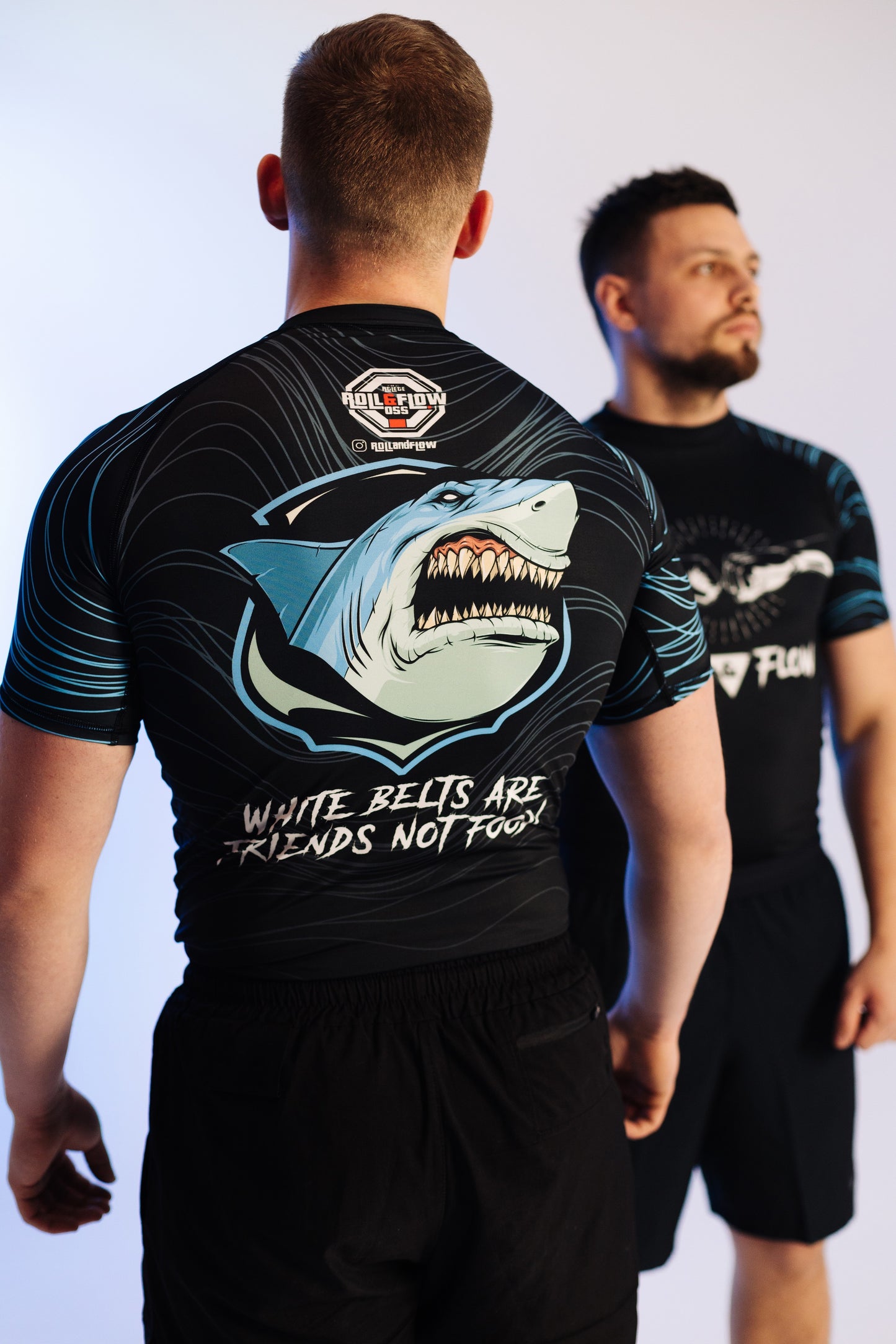 "Shark Strike" Rashguard Roll &Flow-  Perfect for BJJ,Grappling and MMA