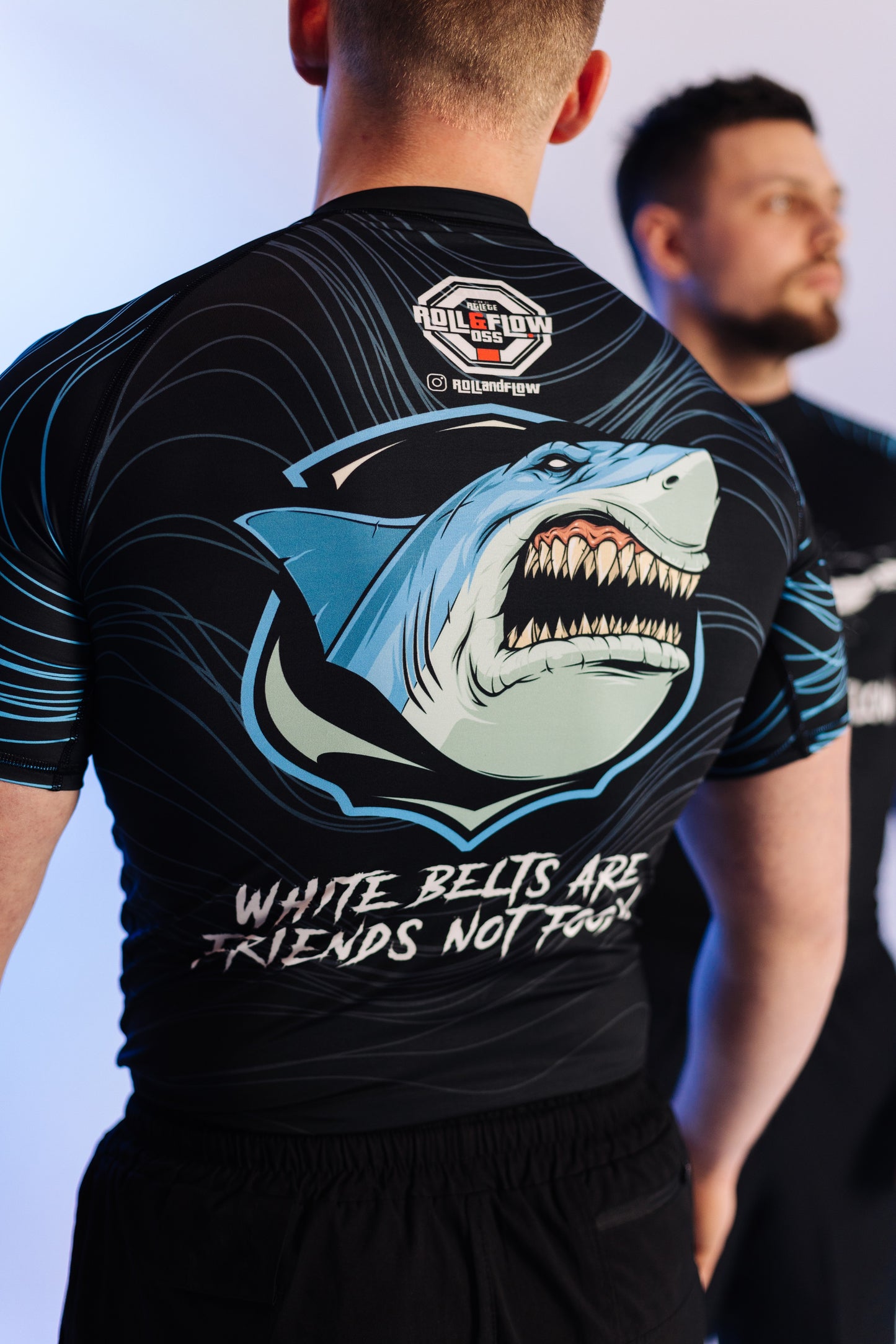 "Shark Strike" Rashguard Roll &Flow-  Perfect for BJJ,Grappling and MMA