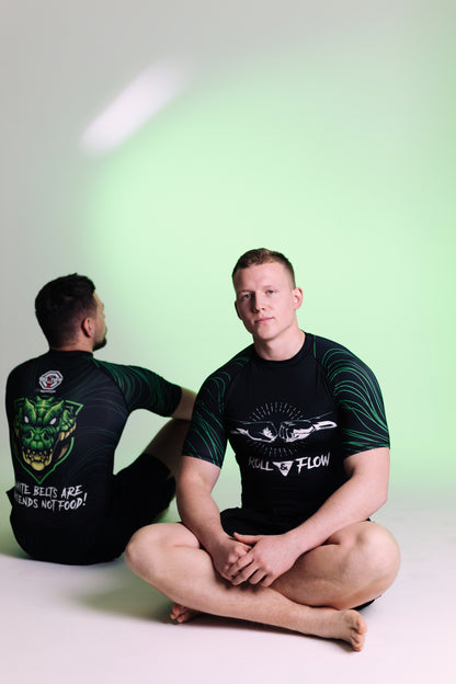 "Crocodile Fury"  Rashguard   Roll &Flow-  Perfect for BJJ,Grappling and MMA