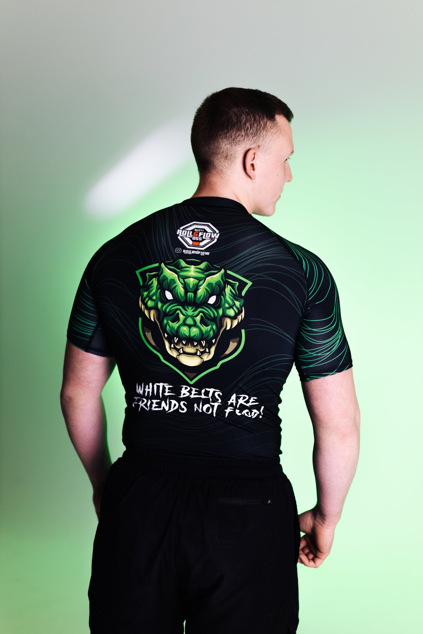 "Crocodile Fury"  Rashguard   Roll &Flow-  Perfect for BJJ,Grappling and MMA