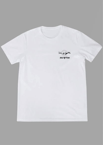 “Roll & Flow Oversized Triangle Choke Tee – Jiu-Jitsu Style”