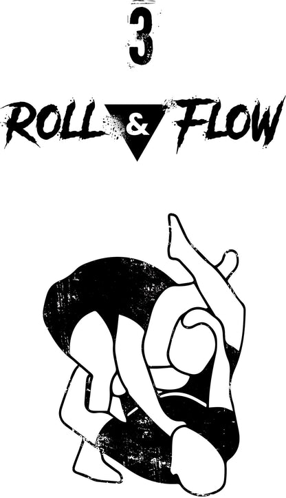 “Roll & Flow Oversized Triangle Choke Tee – Jiu-Jitsu Style”