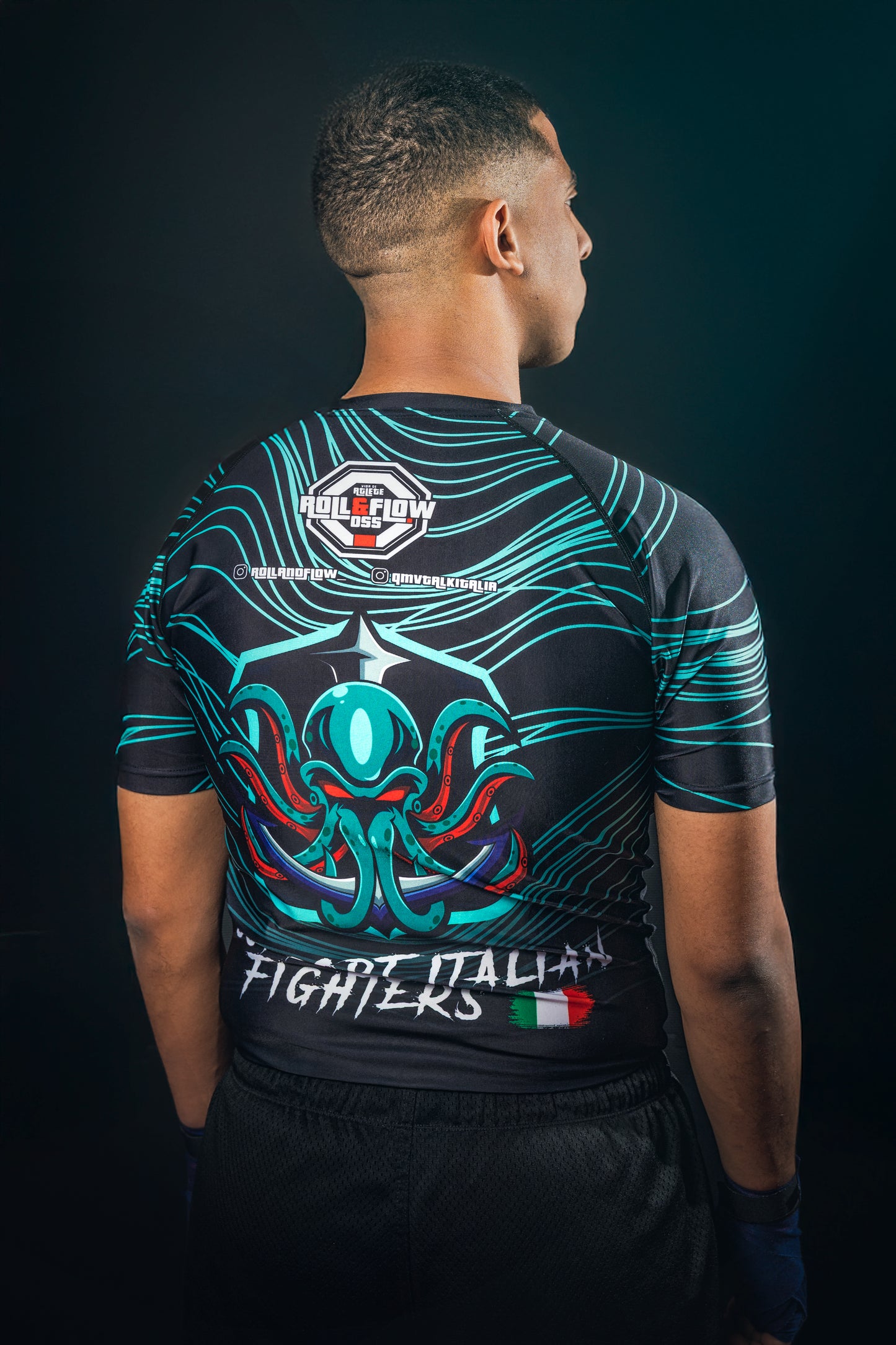 "OCTOPUS Might" Rashguard by Roll & Flow – Perfect for BJJ, Grappling, and MMA