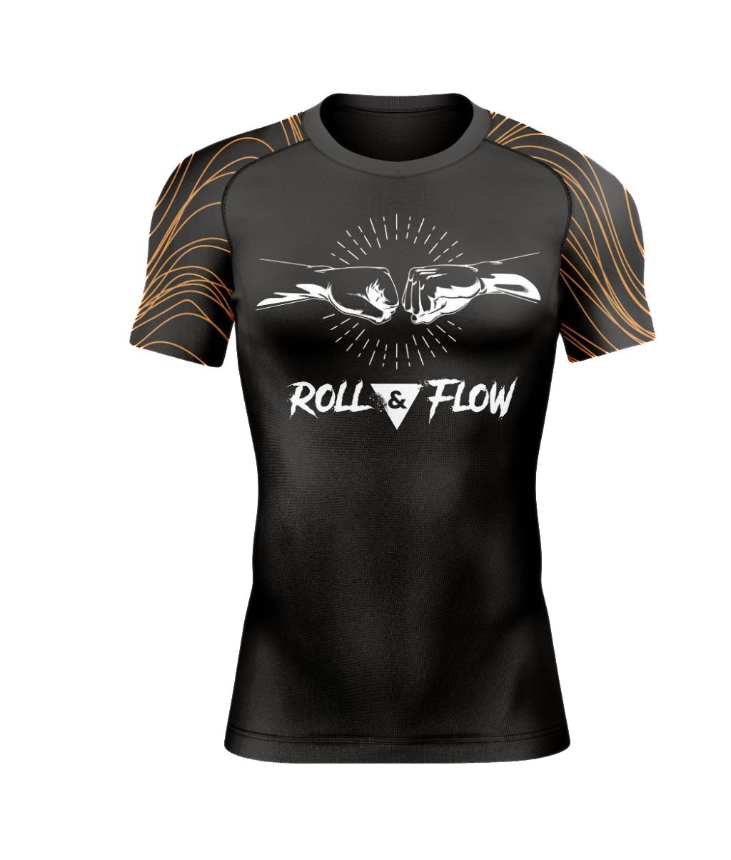 "Bear Might" Rashguard by Roll & Flow – Perfect for BJJ, Grappling, and MMA