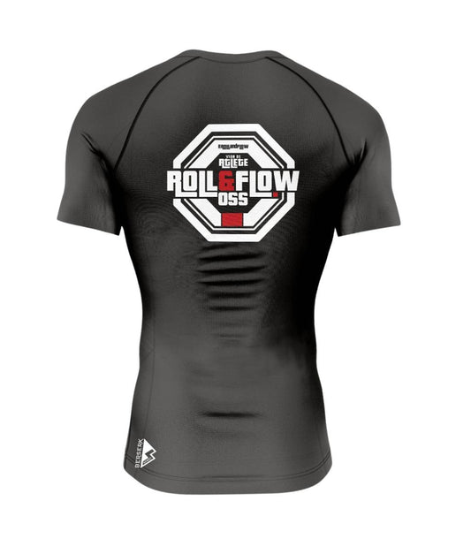 Rashguard Roll & Flow "Black Flow" – Perfect for MMA, BJJ, and Grappling