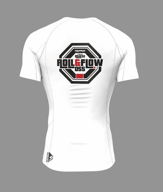 Rashguard Roll & Flow "White Flow" – Perfect for MMA, BJJ, and Grappling