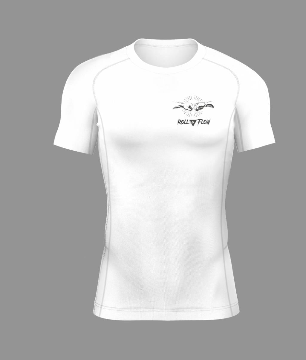 Rashguard Roll & Flow "White Flow" – Perfect for MMA, BJJ, and Grappling