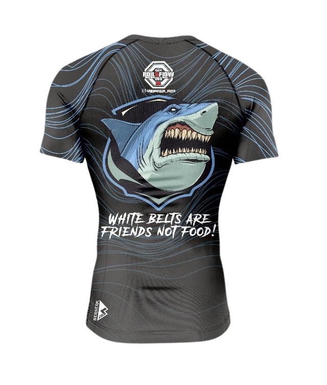 "Shark Strike" Rashguard Roll &Flow-  Perfect for BJJ,Grappling and MMA