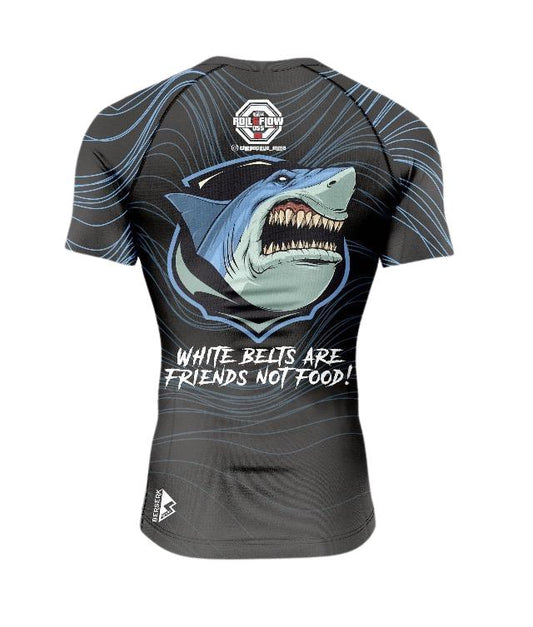 "Shark Strike" Rashguard Roll &Flow-  Perfect for BJJ,Grappling and MMA