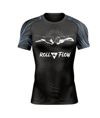 "Shark Strike" Rashguard Roll &Flow-  Perfect for BJJ,Grappling and MMA
